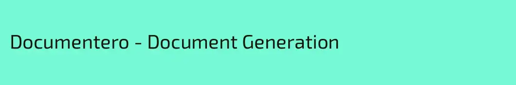 Documentero - Document Generation